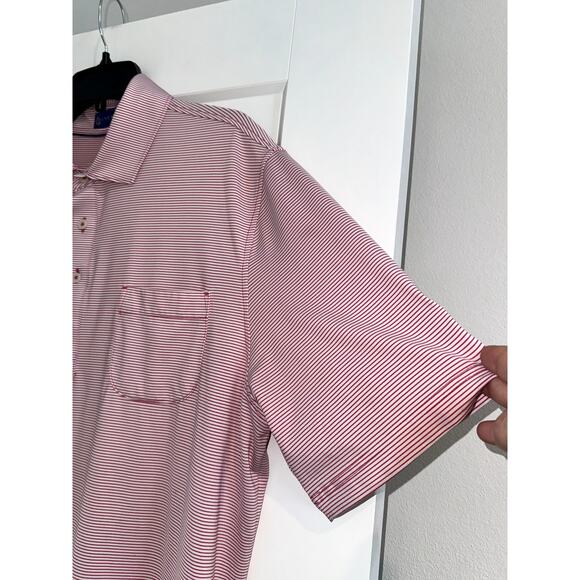 Stitch Golf Polo Shirt Men’s Large Red Striped - Picture 4 of 7